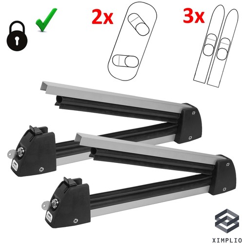 Porte skis sur barres toit - porte, de